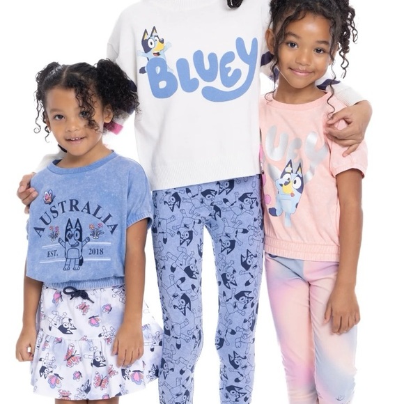 Girl’s Bluey Leggings in Vita Blue by BBC studios- little girls size L (10-12) - Picture 7 of 10